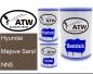 Preview: Hyundai, Majove Sand, NN5: 500ml Lackdose + 500ml Klarlack + 250ml Härter - Set, von ATW Autoteile West.